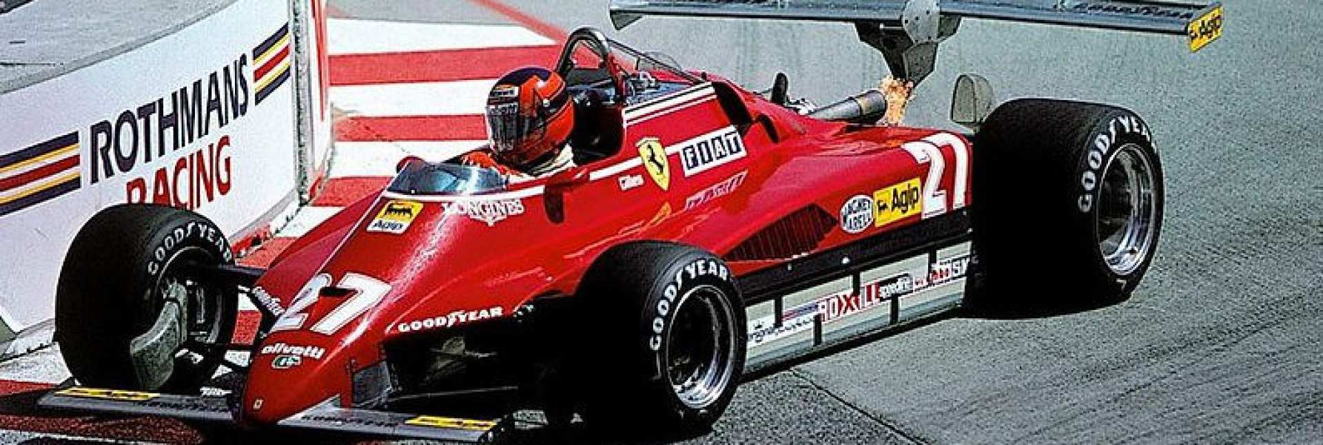 F1 in 1982: Ferrari 162C2 with a double rear wing Ferrari 162C2 with a double rear wing GP Long Beach 1982